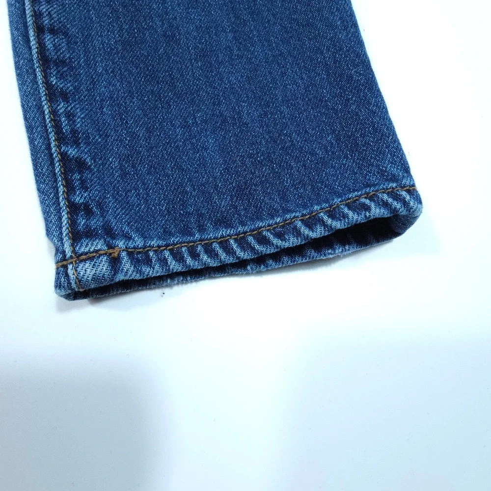 American Eagle Mom Jeans Womens 29 Blue‎ Y2K Tapered High Rise Button Fly Denim